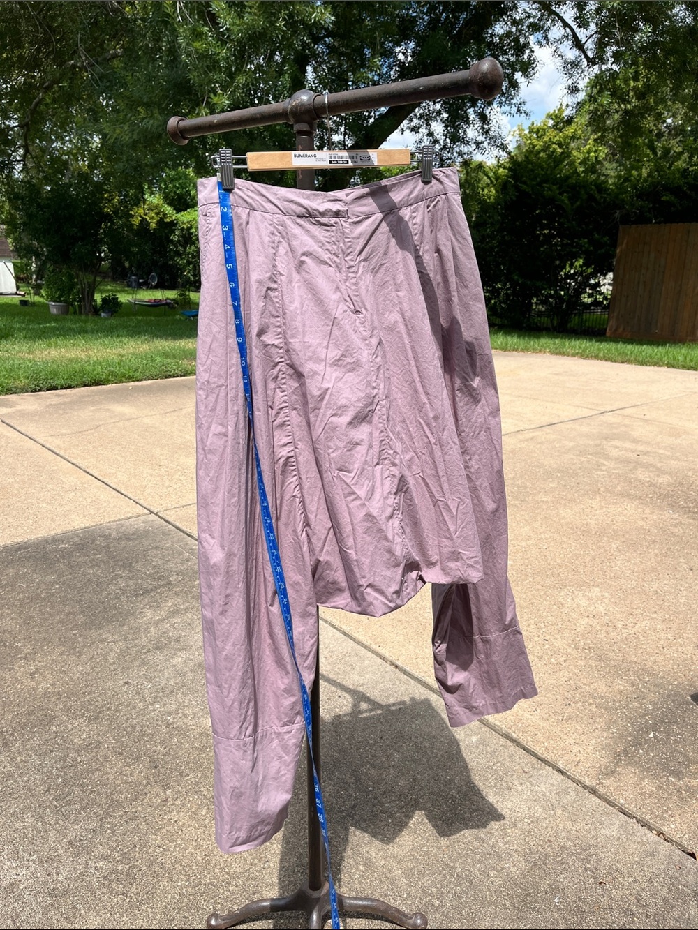 Lilac low crotch Women's trousers